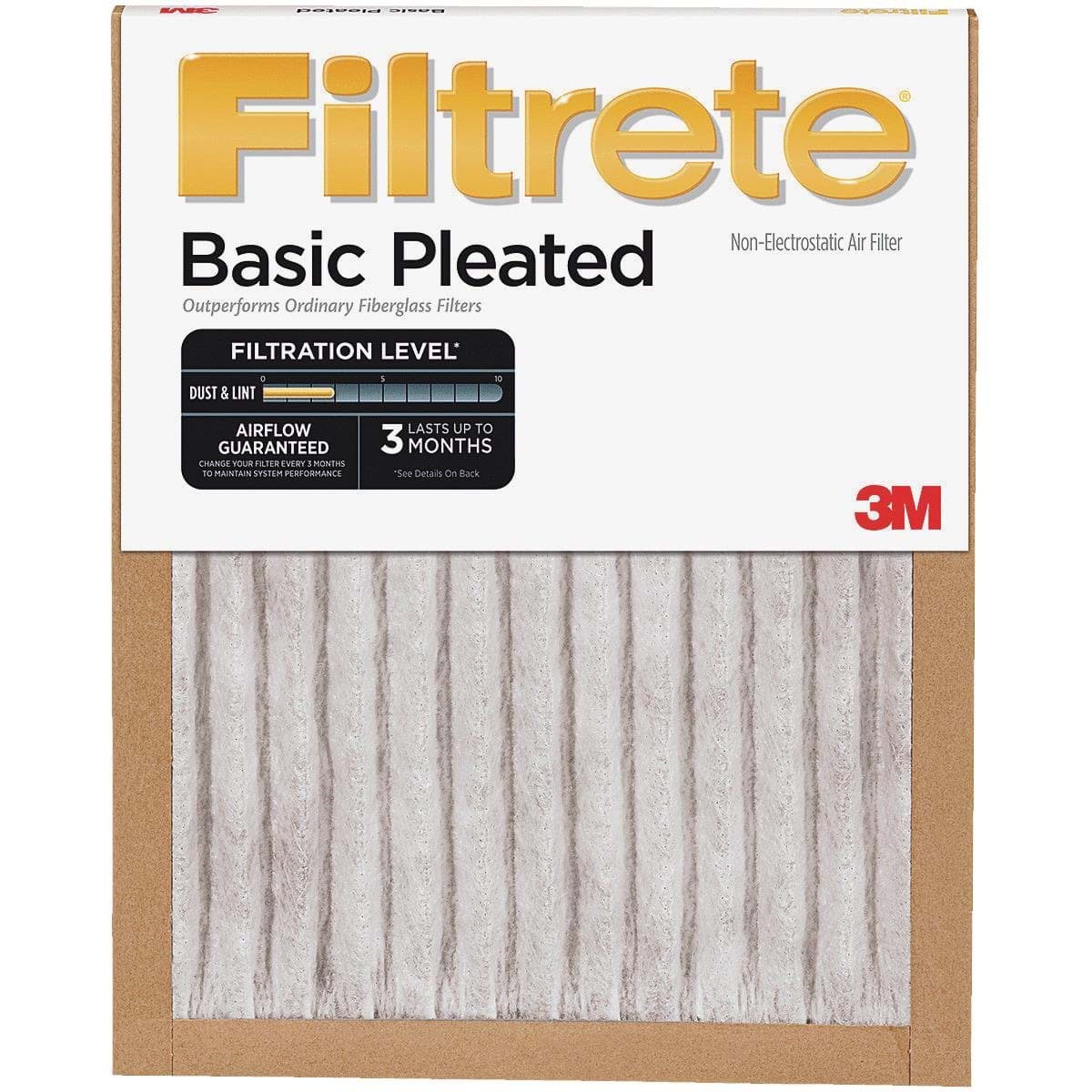 Picture of 3M Filtrete Basic Pleated Air Conditioner & Furnace Filter - 10"x20"x1"