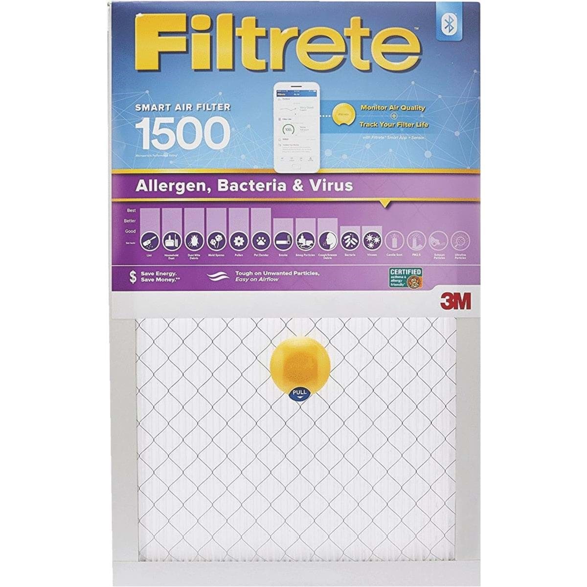 Picture of 3M Filtrete Allergen, Bacteria & Virus Smart Air Conditioner & Furnace Filter - 16"x20"x1"