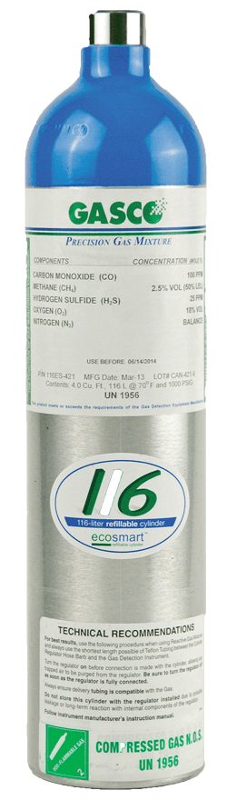 Picture of Gas Detector Gas 1 Gas Clip Technologies - H2S Cylinder