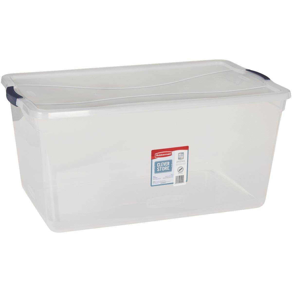 Picture of Rubbermaid Clever Store Latching Lid Storage Tote