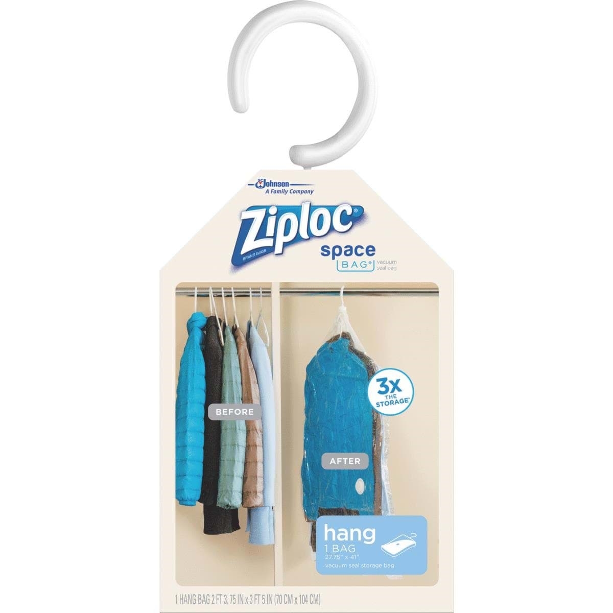 Picture of Ziploc Space Bag Vacuum Seal Hanging Storage Bag