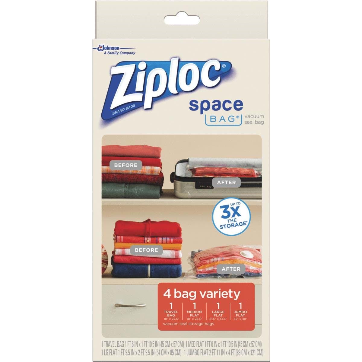 Picture of Ziploc Space Bag Vacuum Seal Variety Storage Bag