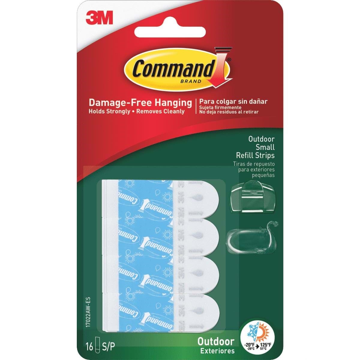 Picture of Command Outdoor Light Clips Small Foam Strips Refill