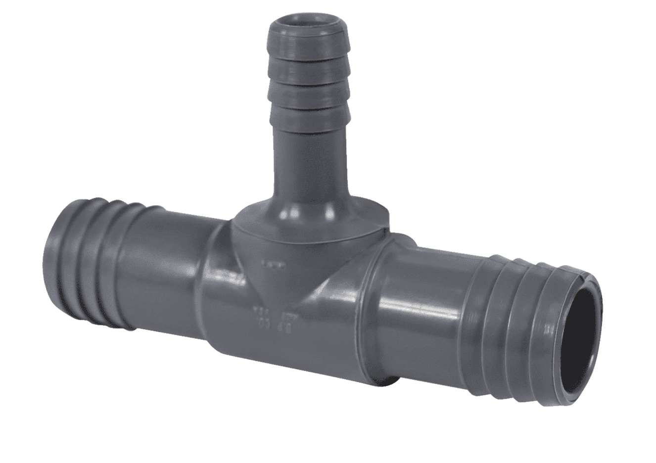 Picture of Genova Reducing Polypropylene Insert Tee - 1" x 1" x 1/2"