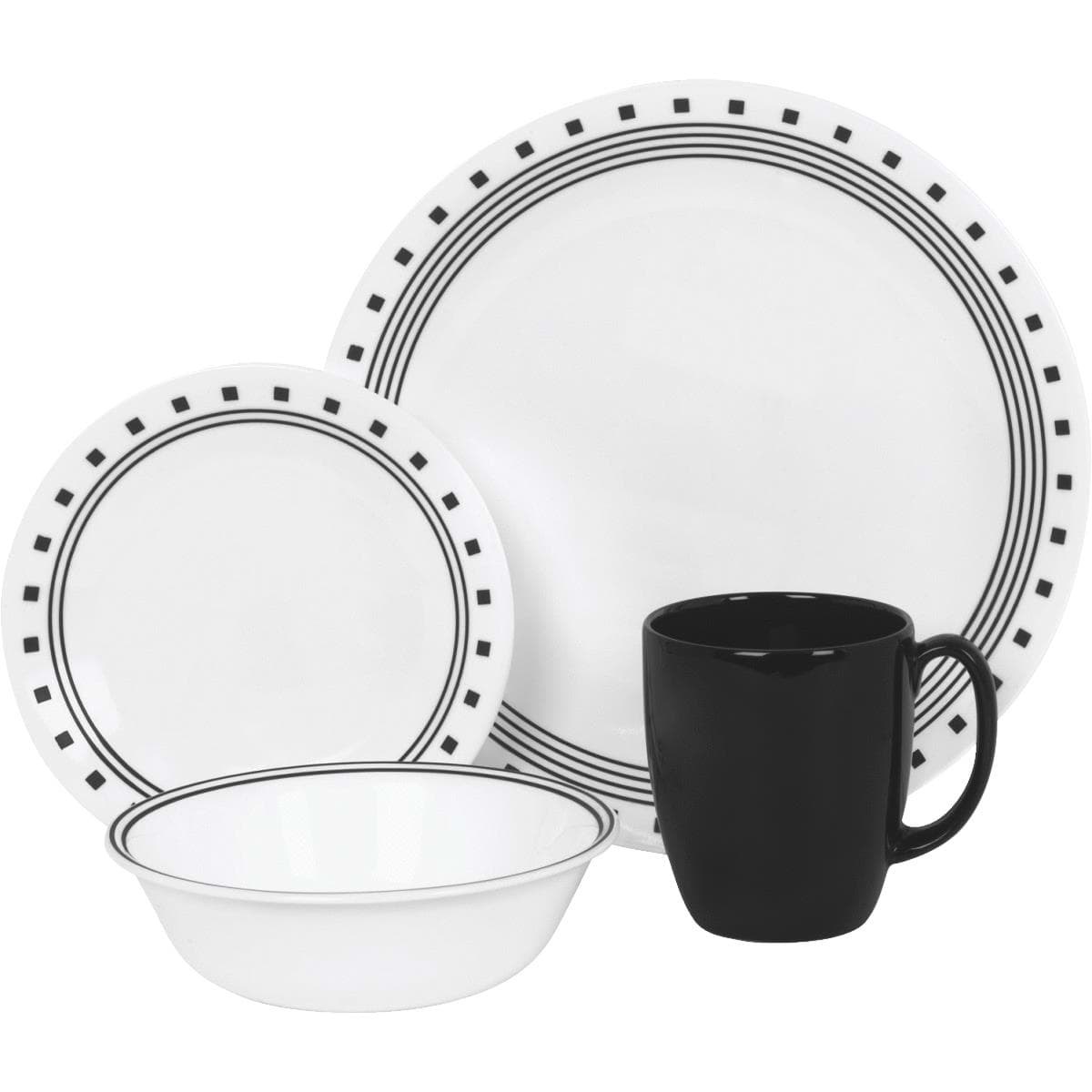 Picture of Corelle 16-Piece City Block Dinnerware Set