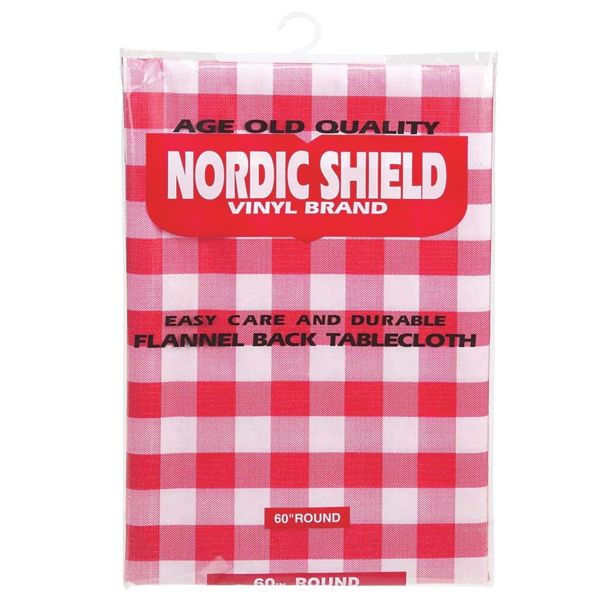 Picture of Nordic Shield Red Checker Vinyl Tablecloth