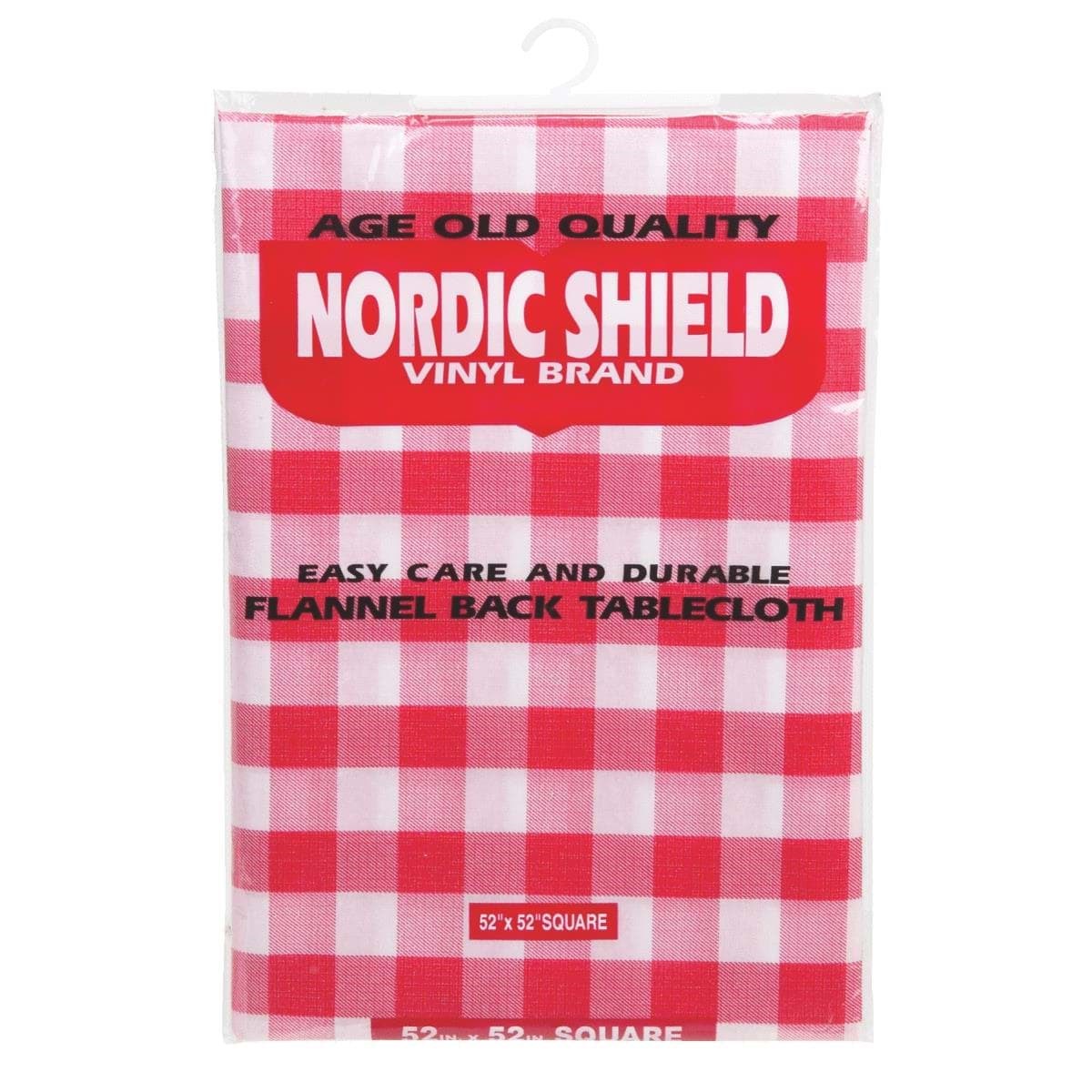 Picture of Nordic Shield Red Checker Vinyl Tablecloth