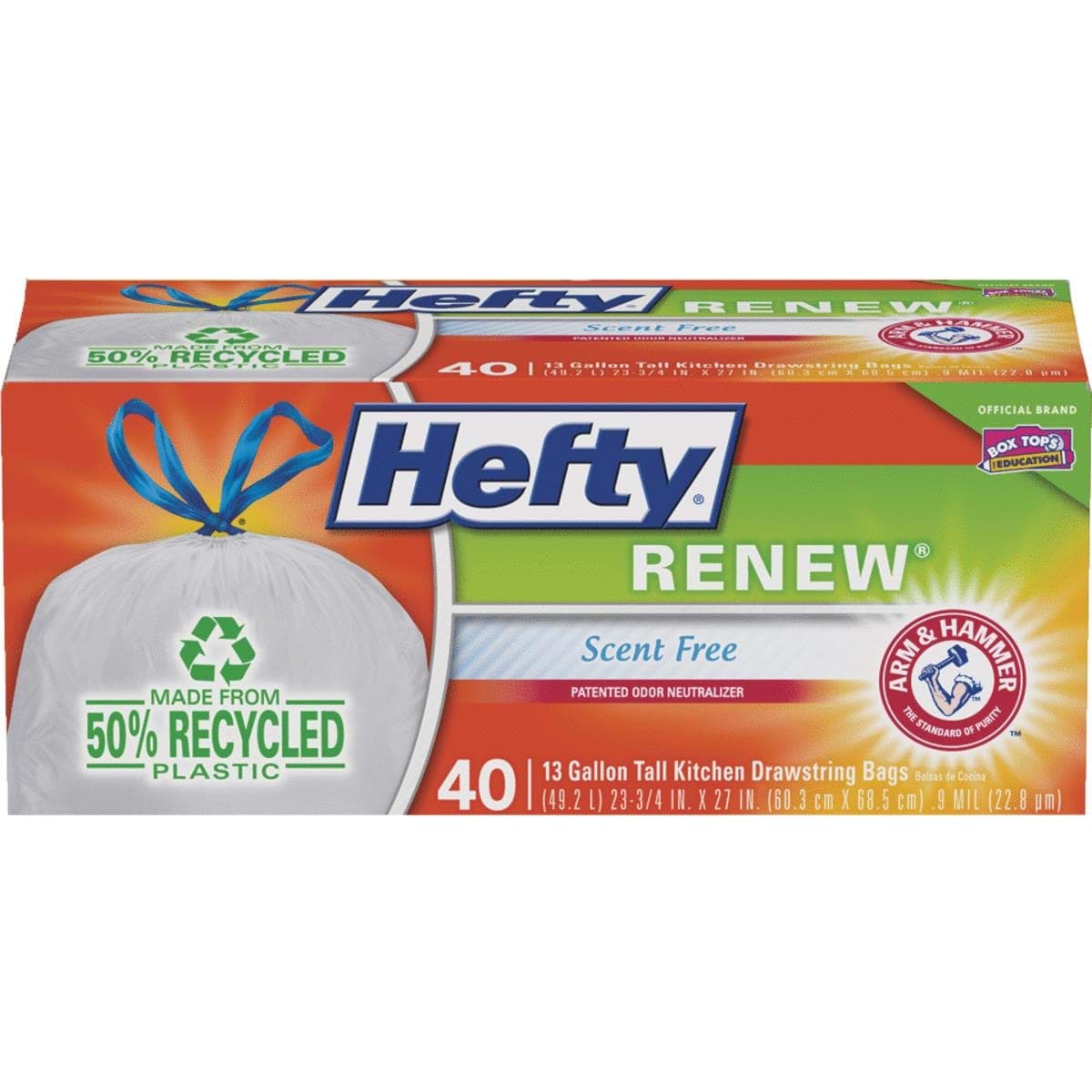 Picture of Hefty Renew Scent Free Trash Bag