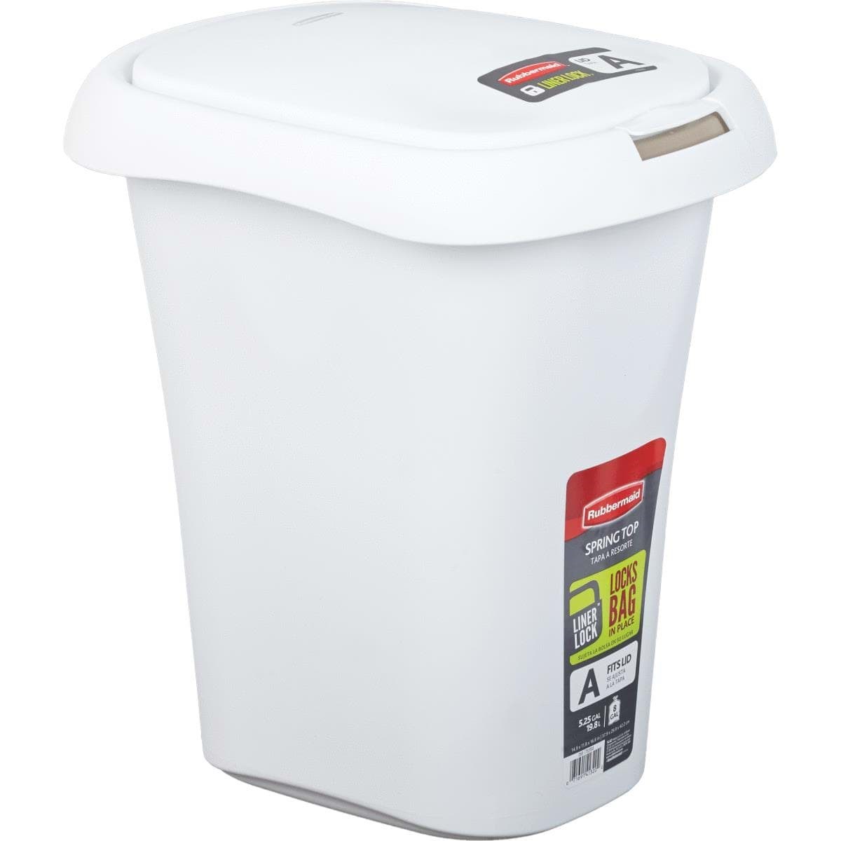 Picture of Rubbermaid Touch Top Linerlock Wastebasket
