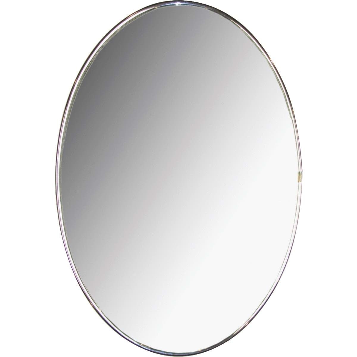 Picture of Erias Home Designs Elmvale Chrome Mylar Oval Wall Mirror