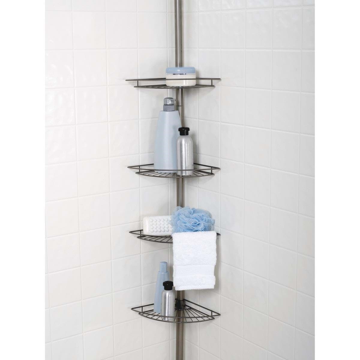 Picture of Zenith 4-Shelf Tension Pole Corner Shower Caddy