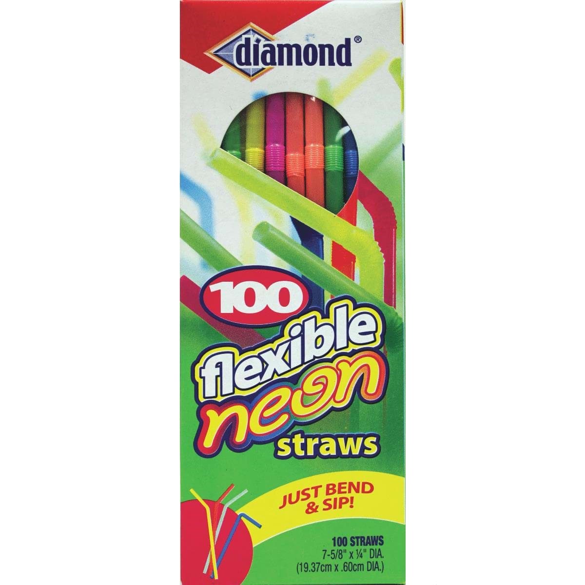 Picture of Diamond Flexible Neon Straw