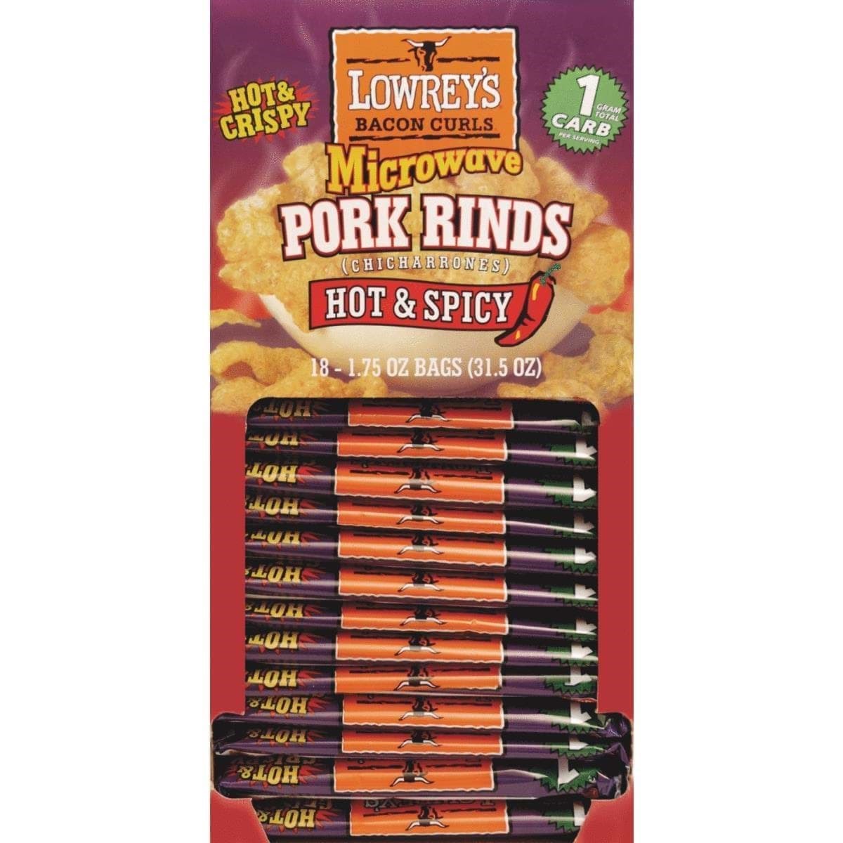 Picture of Lowrey's Bacon Curls Microwave Pork Rinds