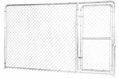 Picture of Fence Master Silver Series Kennel Panel With Door