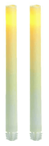 Picture of Inglow 9 In. H. Cream Wax Taper LED Flameless Candle