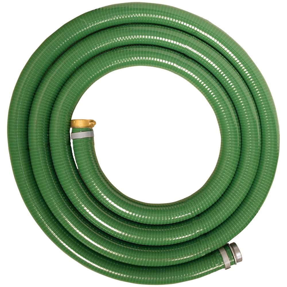 Picture of 1-1/2 In. x 25 Ft. Green PVC Suction Hose Assembly — Pin Lug