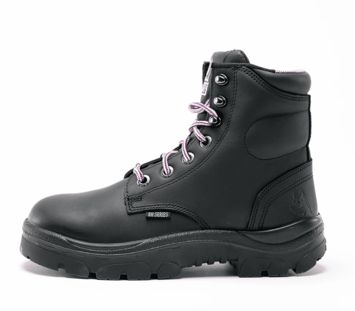 Picture of Argyle Ladies  Steel Blue Leather Boots, Black - Size 8 - Wide