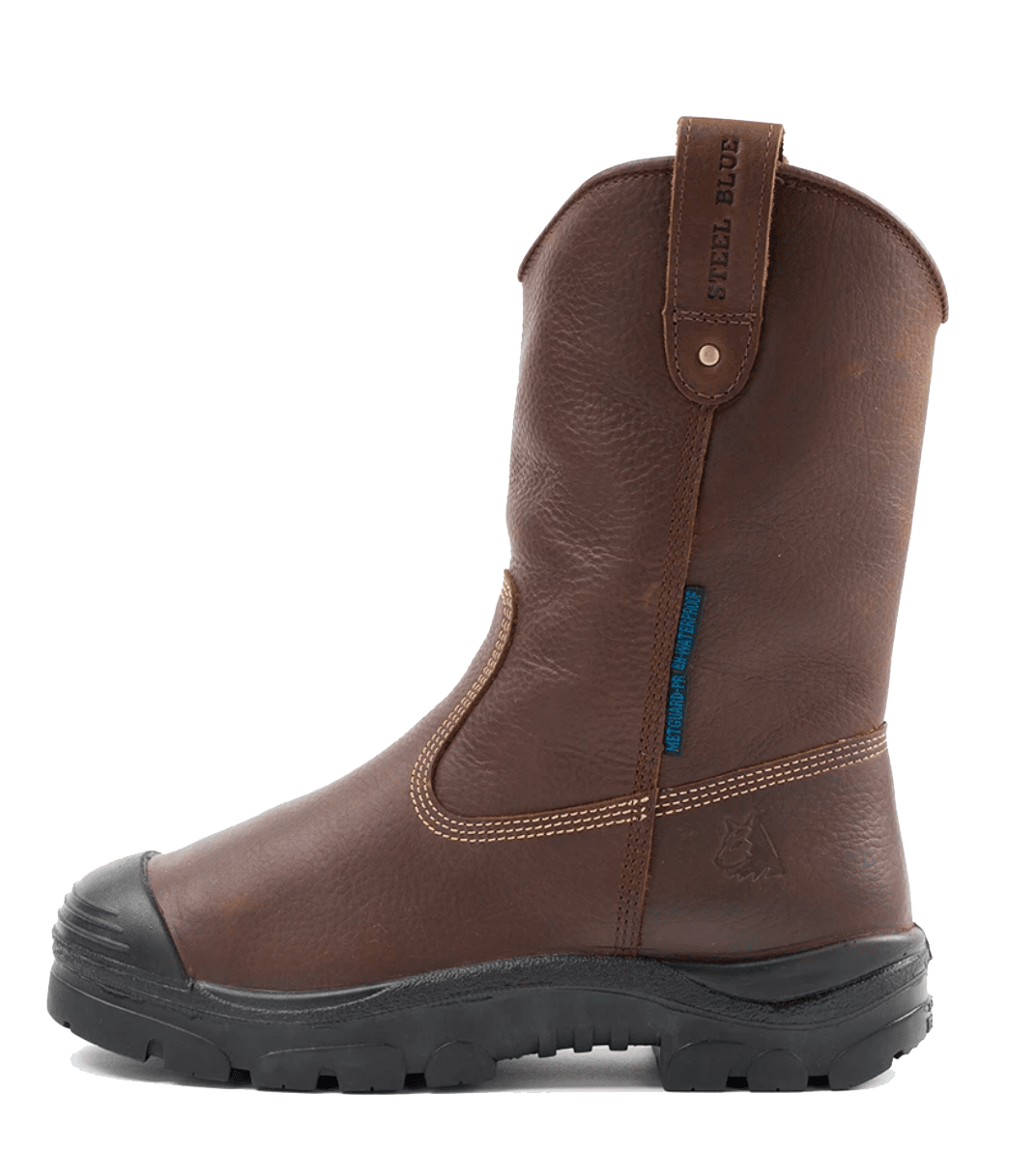 Picture of Heeler Waterproof Metatarsal Steel Blue Leather Boots, Oak - Size 5 - Medium