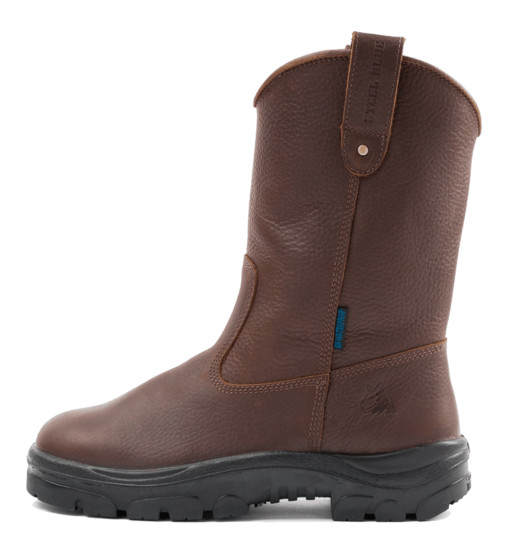 Picture of Heeler Waterproof Steel Blue Leather Boots, Oak - Size 11 - Medium