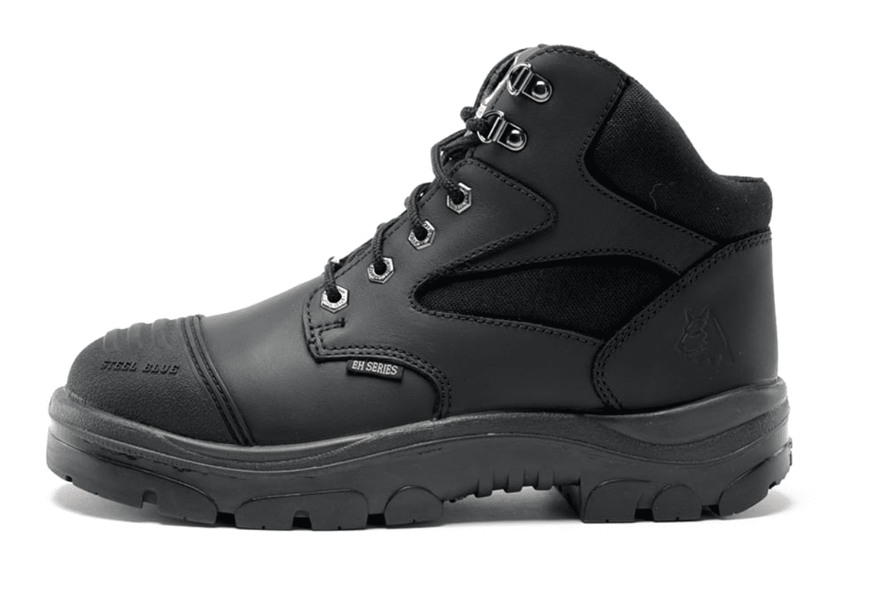 Picture of Parkes  Steel Blue Leather Boots, Black - Size 10.5 - Medium