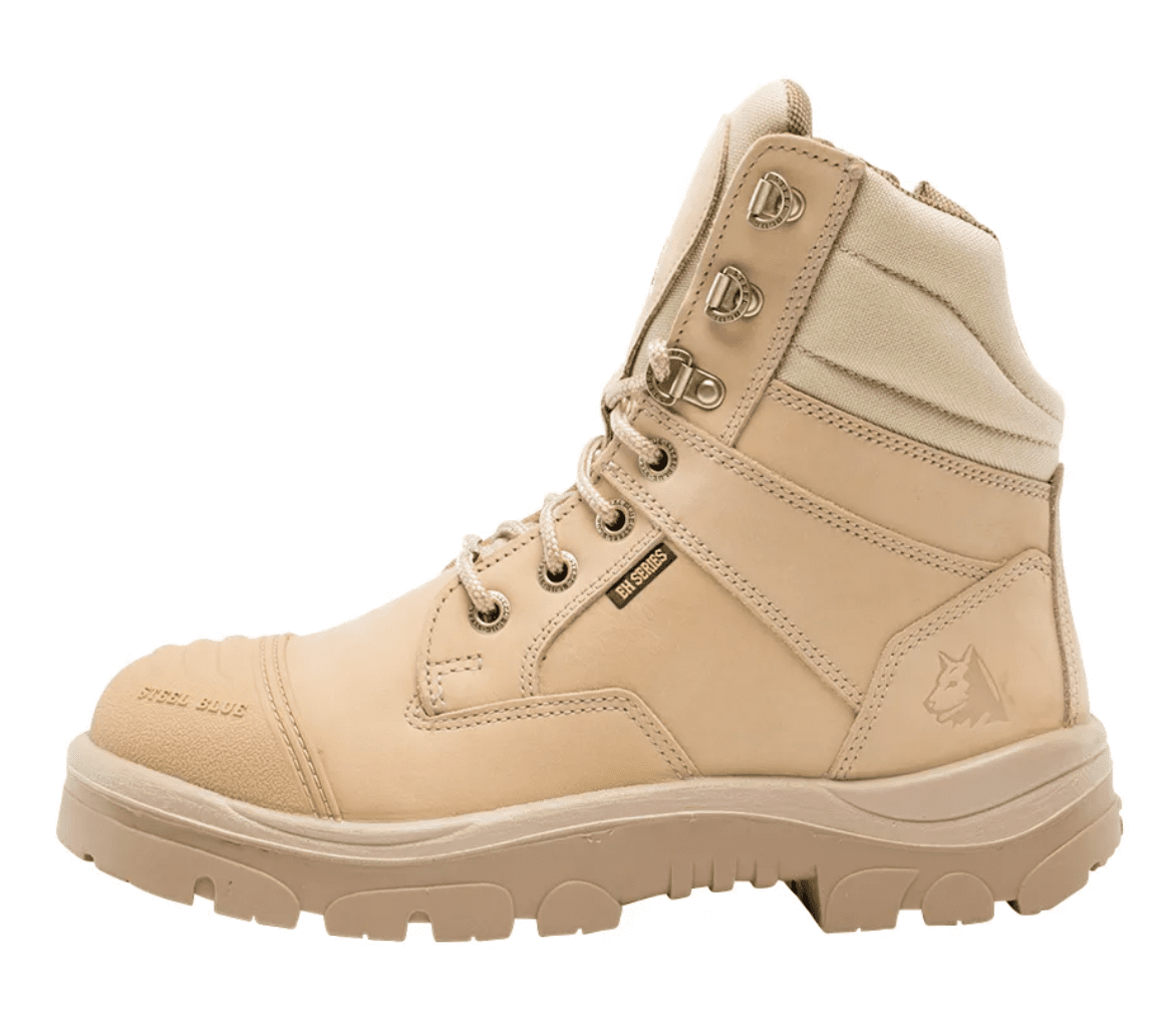 Picture of Southern Cross Zip Steel Blue Leather Boots, Sand - Size 14 - Medium
