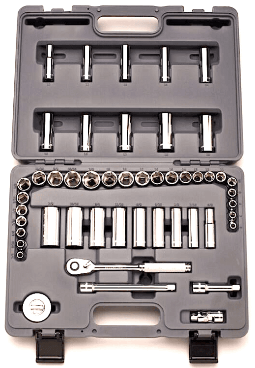 Picture of Socket Set w/ Ratchet Drive 1/4" 6 Point Wright Metric - 46pc.