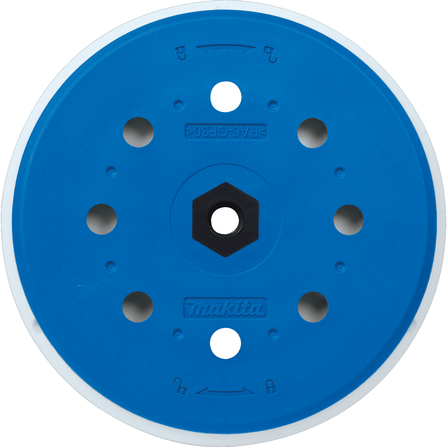 Picture of 6" Round Sanding Backing Pad, Hook & Loop, Hard