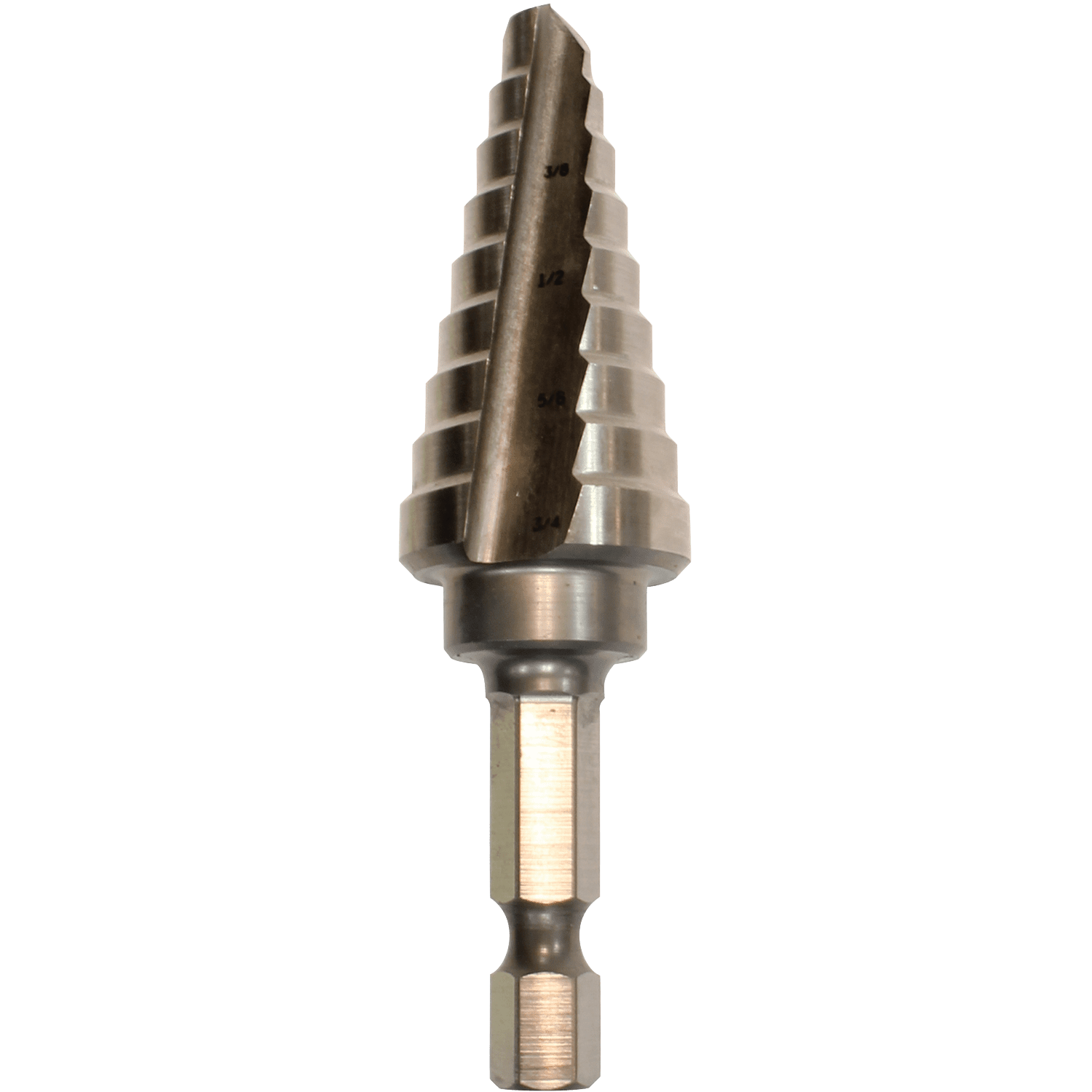 Picture of 1/4" - 3/4" H.S.S. Step Drill Bit, 1/4" Hex Shank