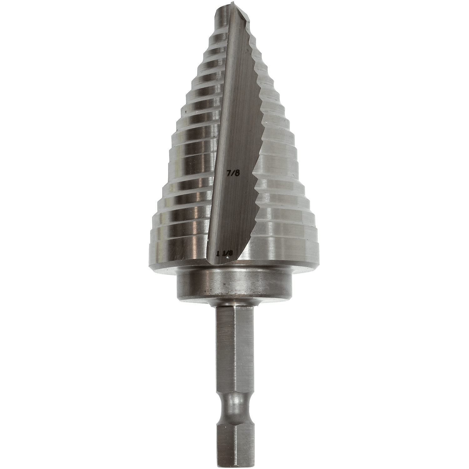 Picture of 1/4" - 1-1/8" H.S.S. Step Drill Bit, 1/4" Hex Shank