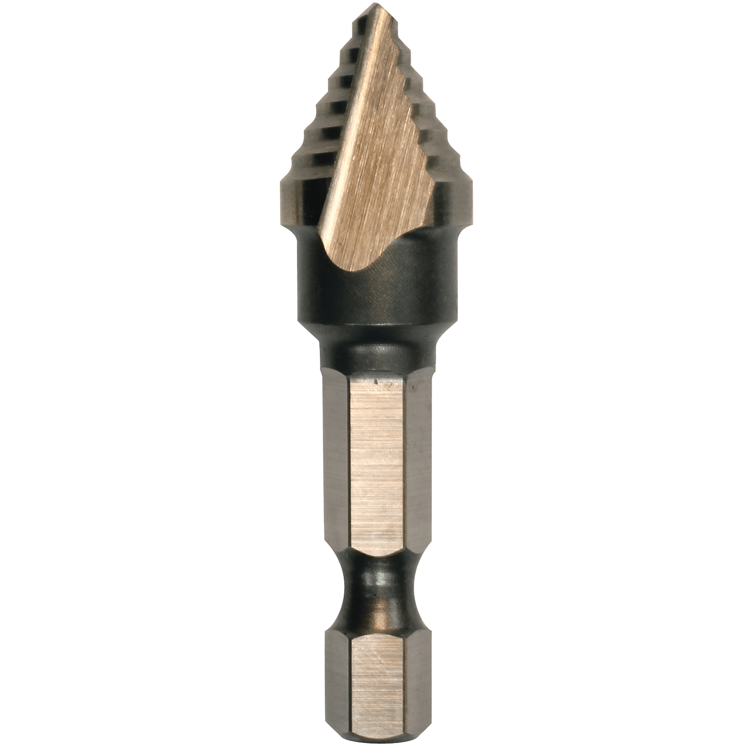 Picture of 1/4" - 1/2" H.S.S. Step Drill Bit, 1/4" Hex Shank