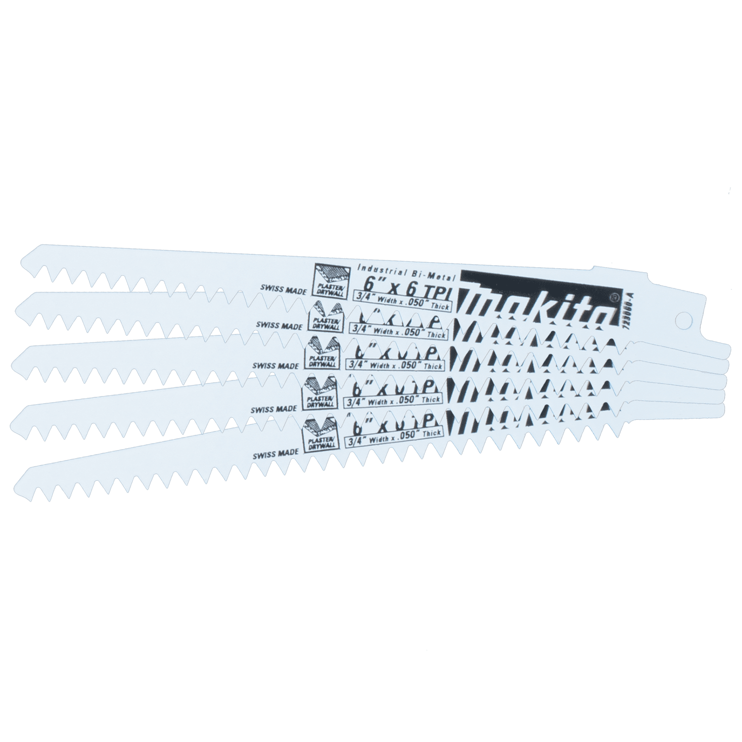 Picture of 6" Drywall and Plaster Recipro Saw Blade, 6TPI, 5/pk