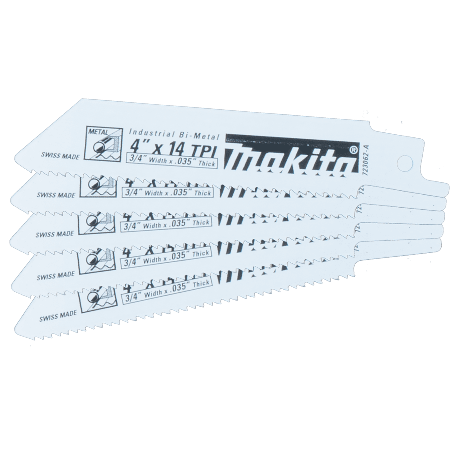 Picture of 4" Metal Cutting Recipro Saw Blade, 14TPI, 5/pk