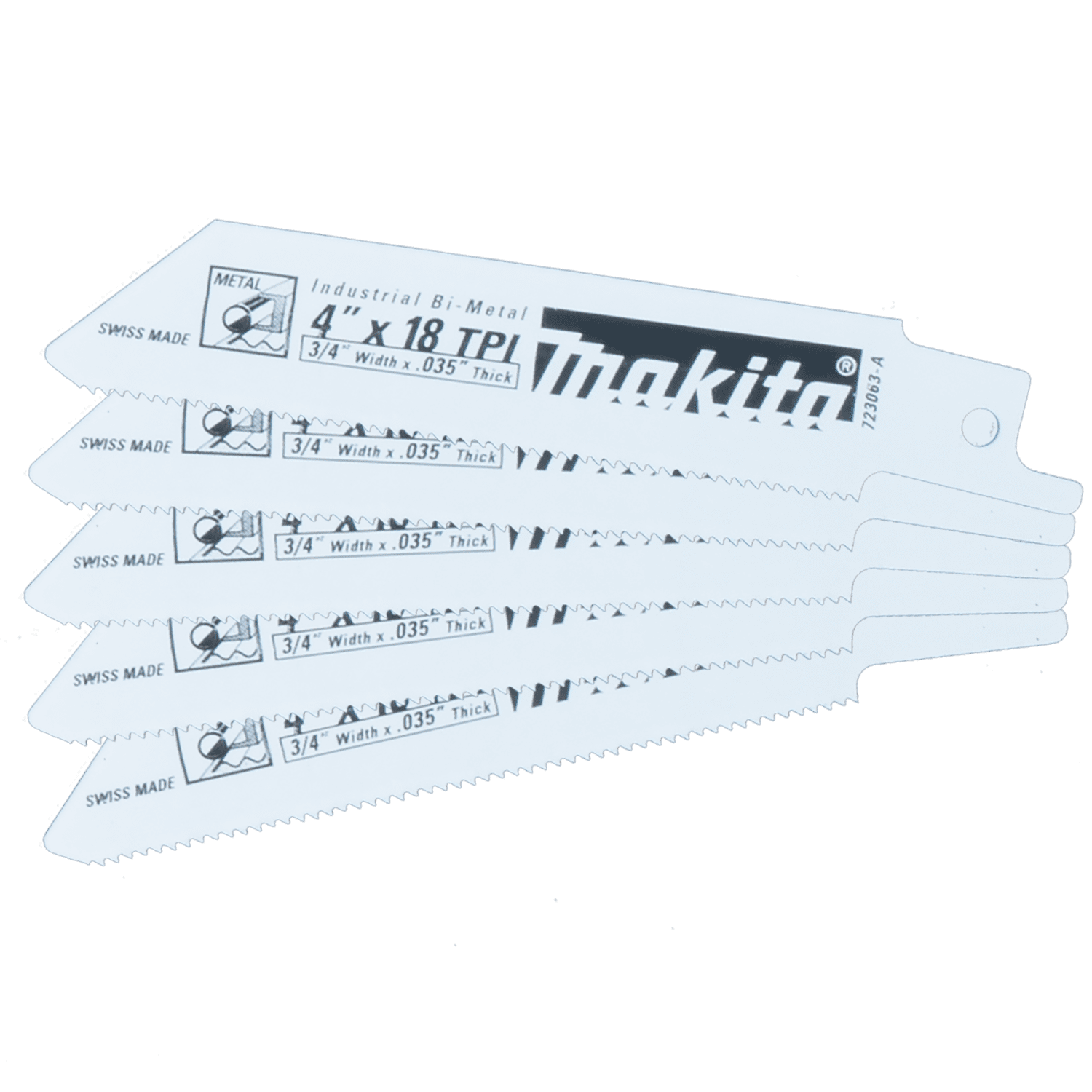 Picture of 4" Metal Cutting Recipro Saw Blade, 18TPI, 5/pk