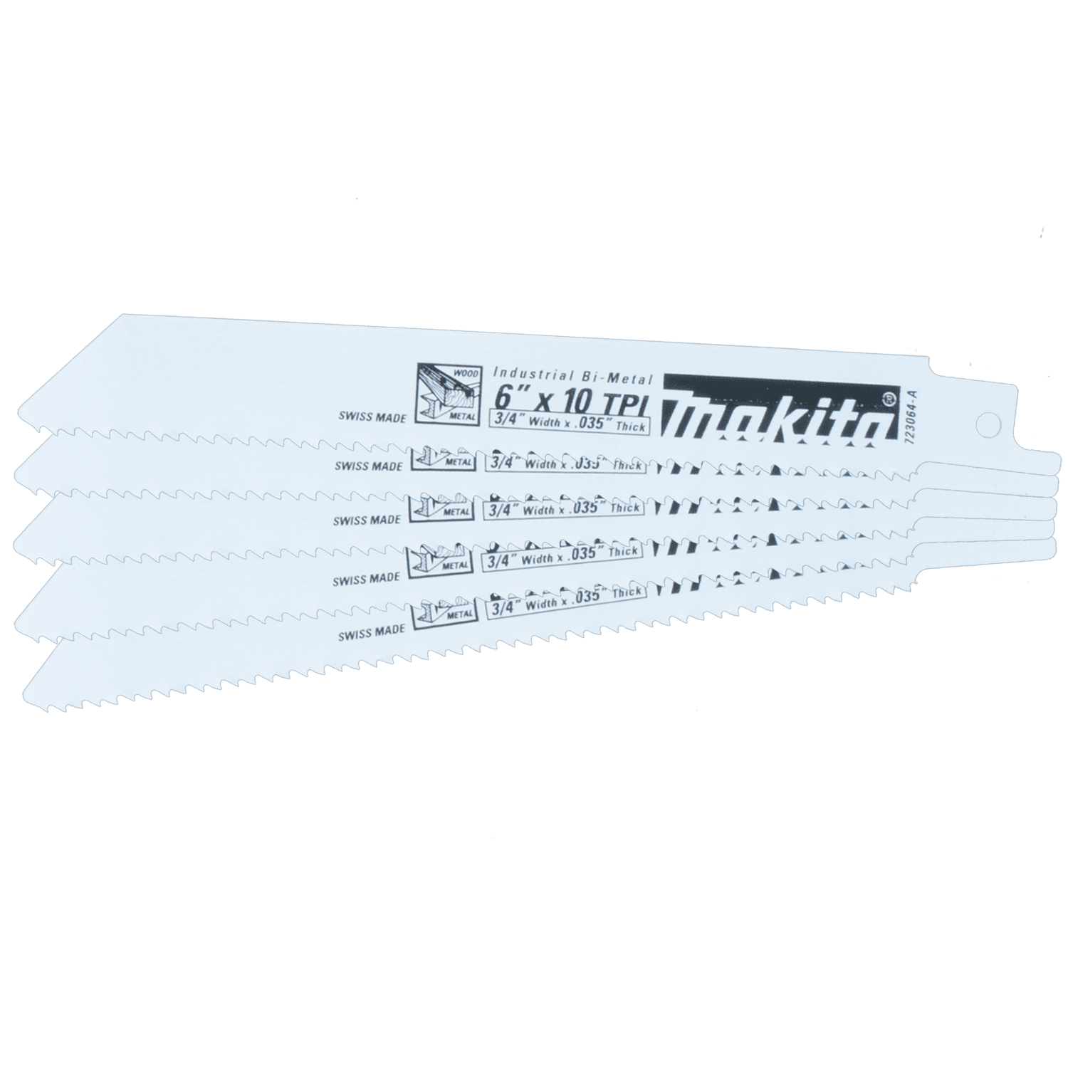 Picture of 6" All-Purpose Recipro Saw Blade, 10TPI, 5/pk