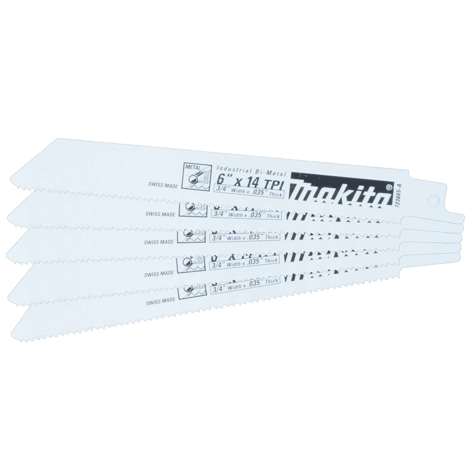 Picture of 6" Metal Recipro Saw Blade, 14TPI, 5/pk