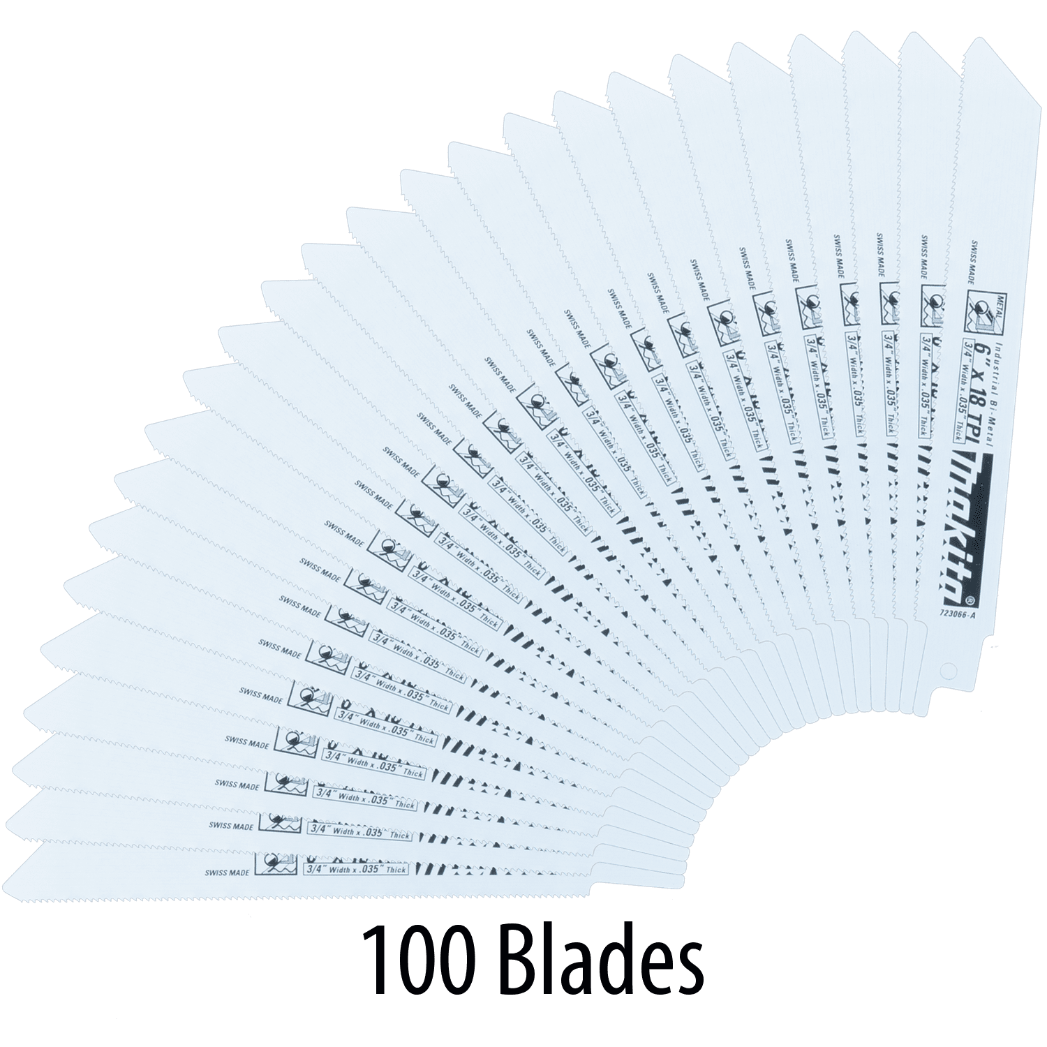 Picture of 6" Metal Cutting Recipro Saw Blade, 18TPI, 100/pk