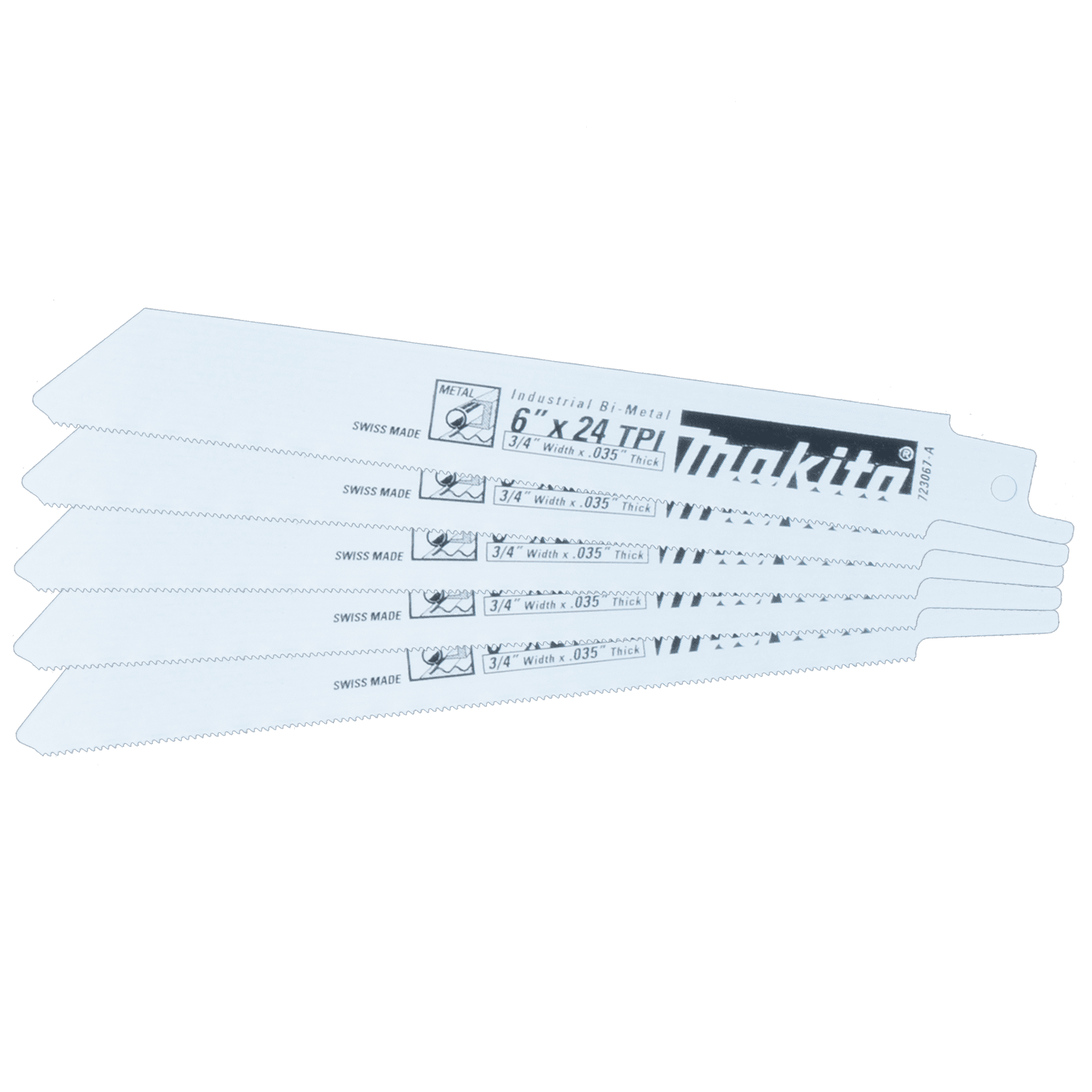 Picture of 6" Metal Cutting Recipro Saw Blade, 24TPI, 5/pk