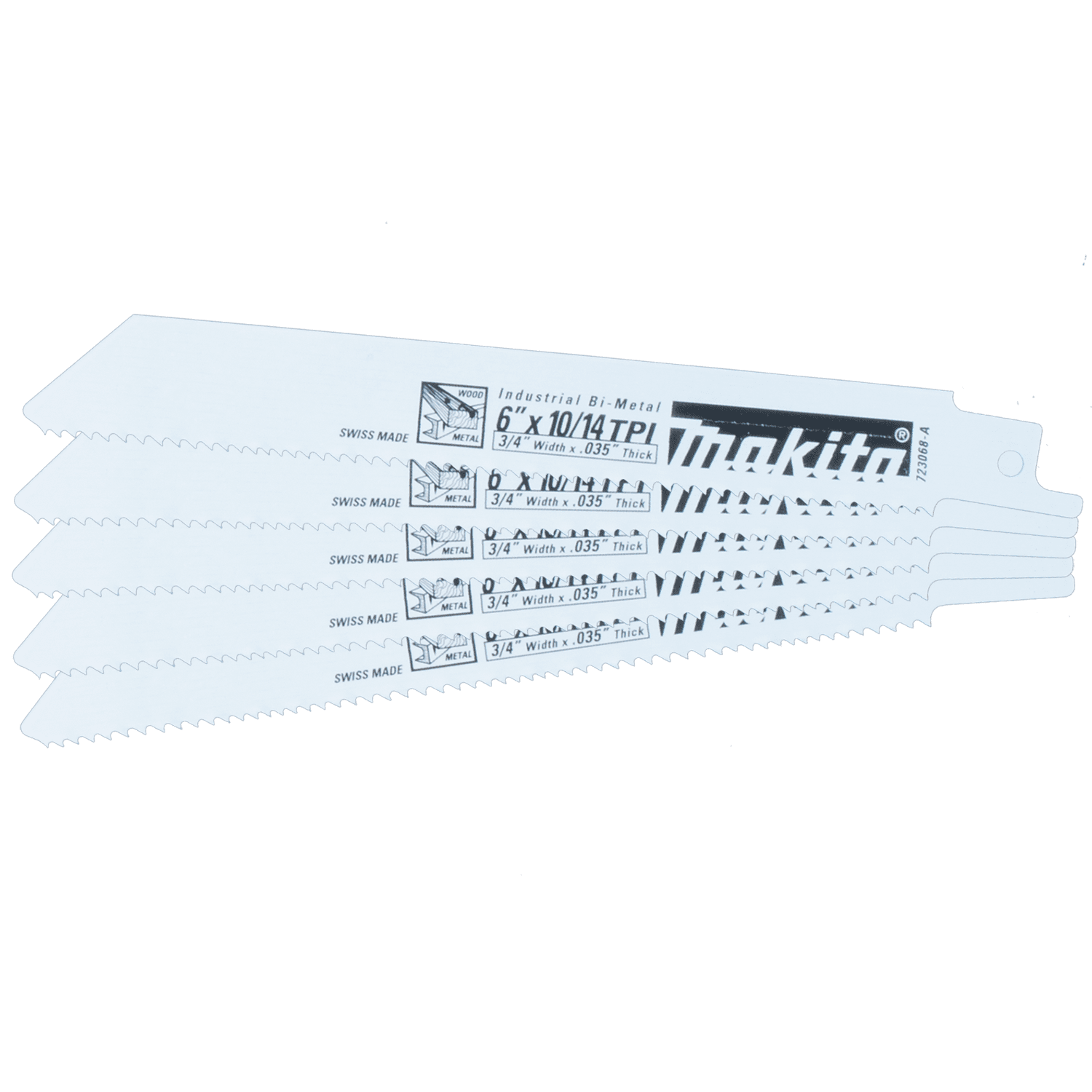 Picture of 6" All-Purpose Recipro Saw Blade, 10/14TPI, 5/pk