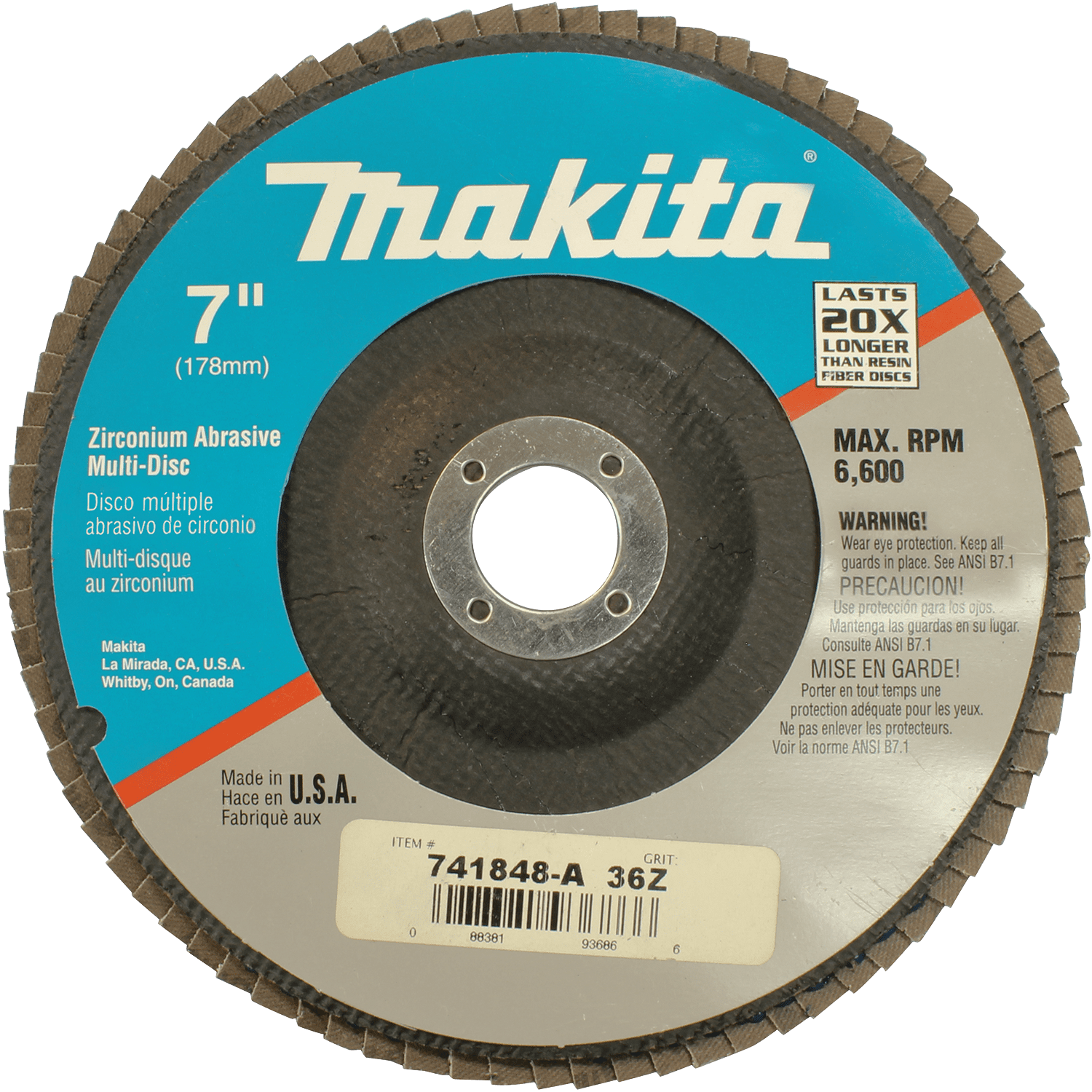 Picture of 7" Multi Disc, 36 Grit