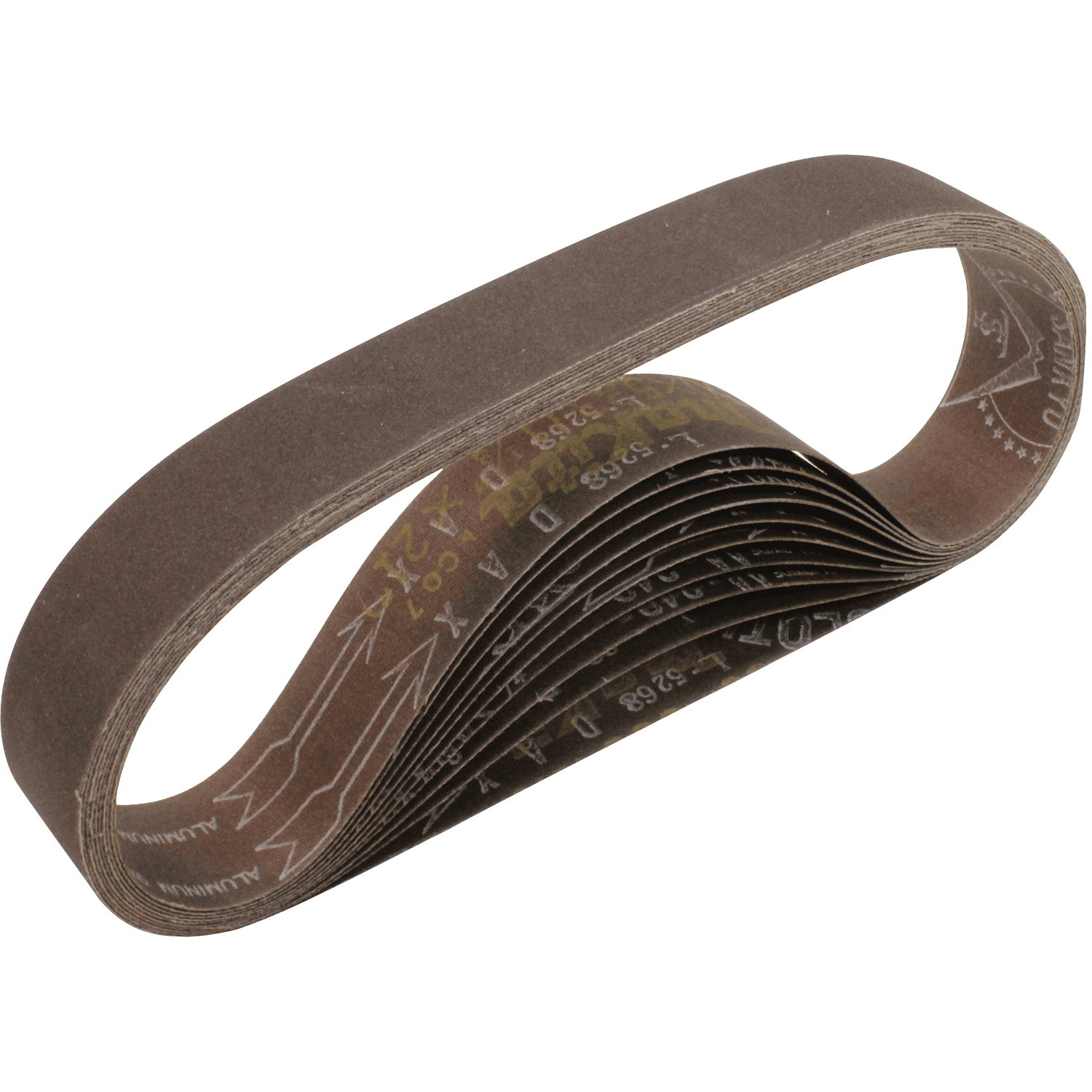 Picture of 1-1/8" x 21" Abrasive Belt, 220 Grit, 10/pk