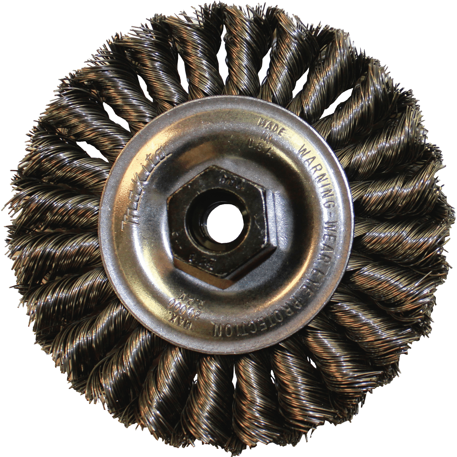 Picture of 4" Knot Twist Wire Wheel, M10 x 1.25