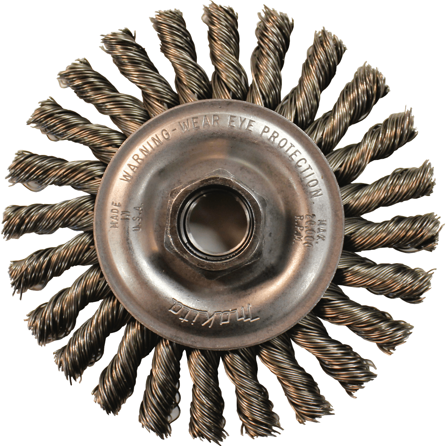 Picture of 4" Knot Cable Twist Wire Wheel, 5/8"-11