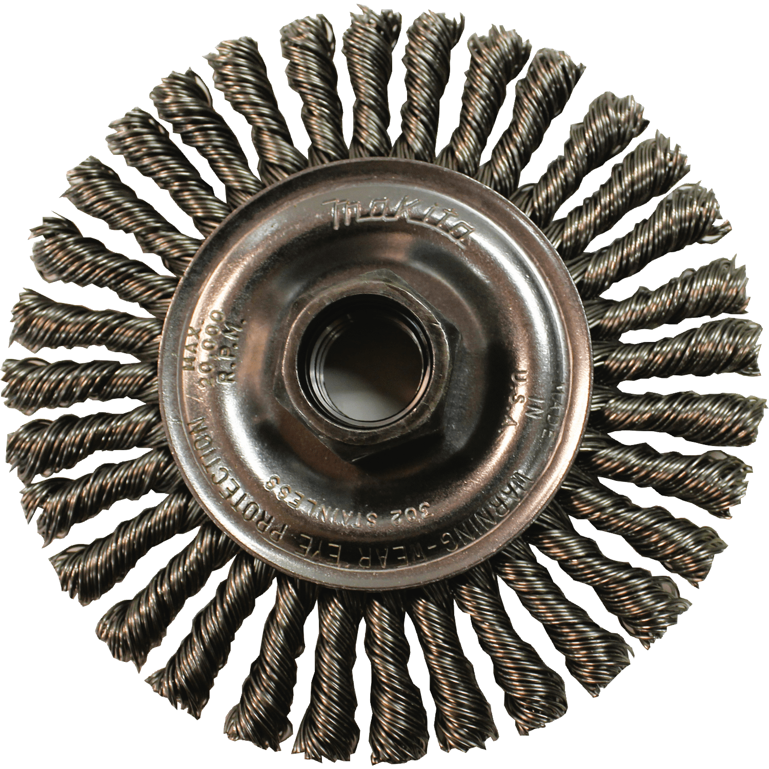 Picture of 4" Stringer Bead Twist Wire Wheel, Stainless, 5/8"-11