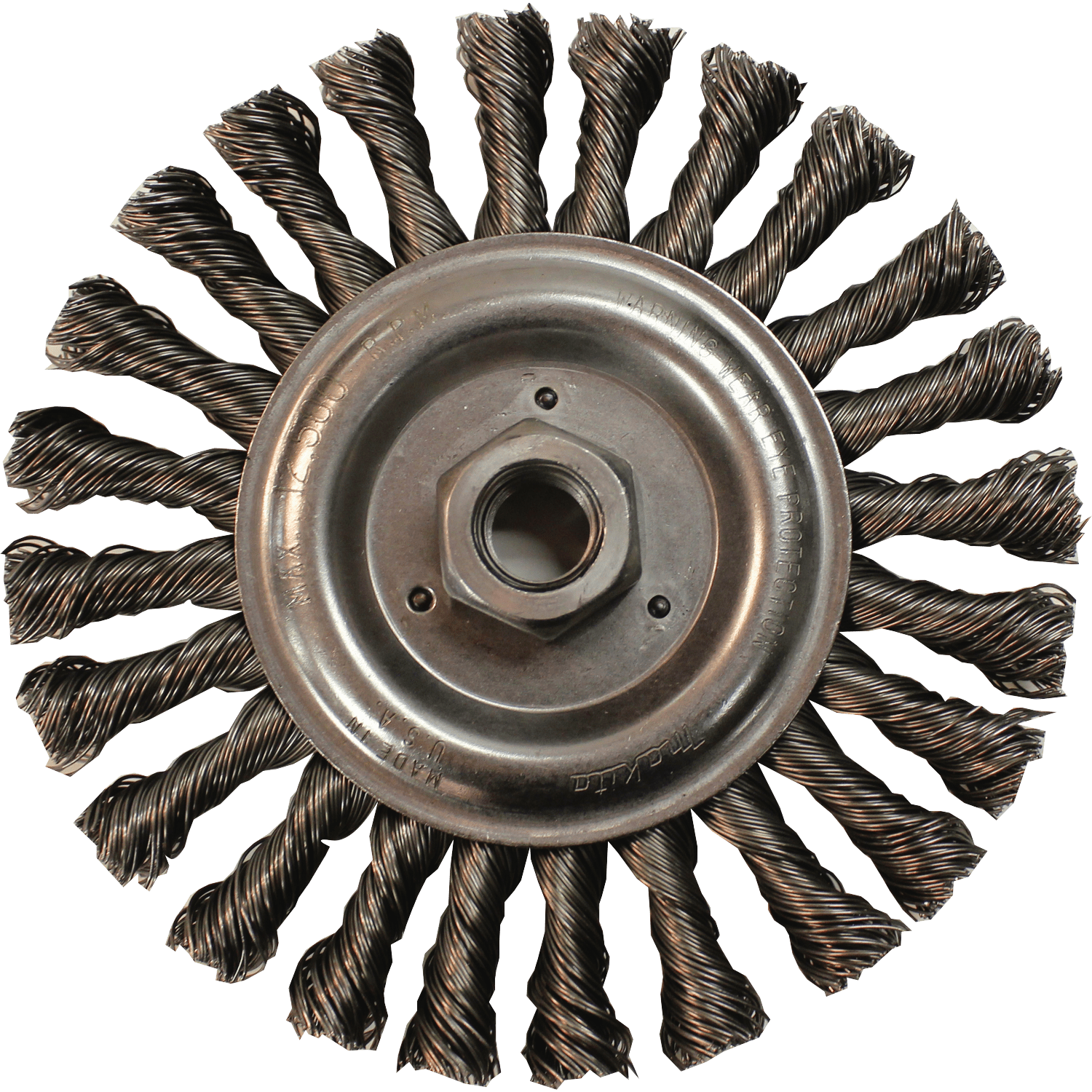 Picture of 6" Knot Cable Twist Wire Wheel, 5/8"-11