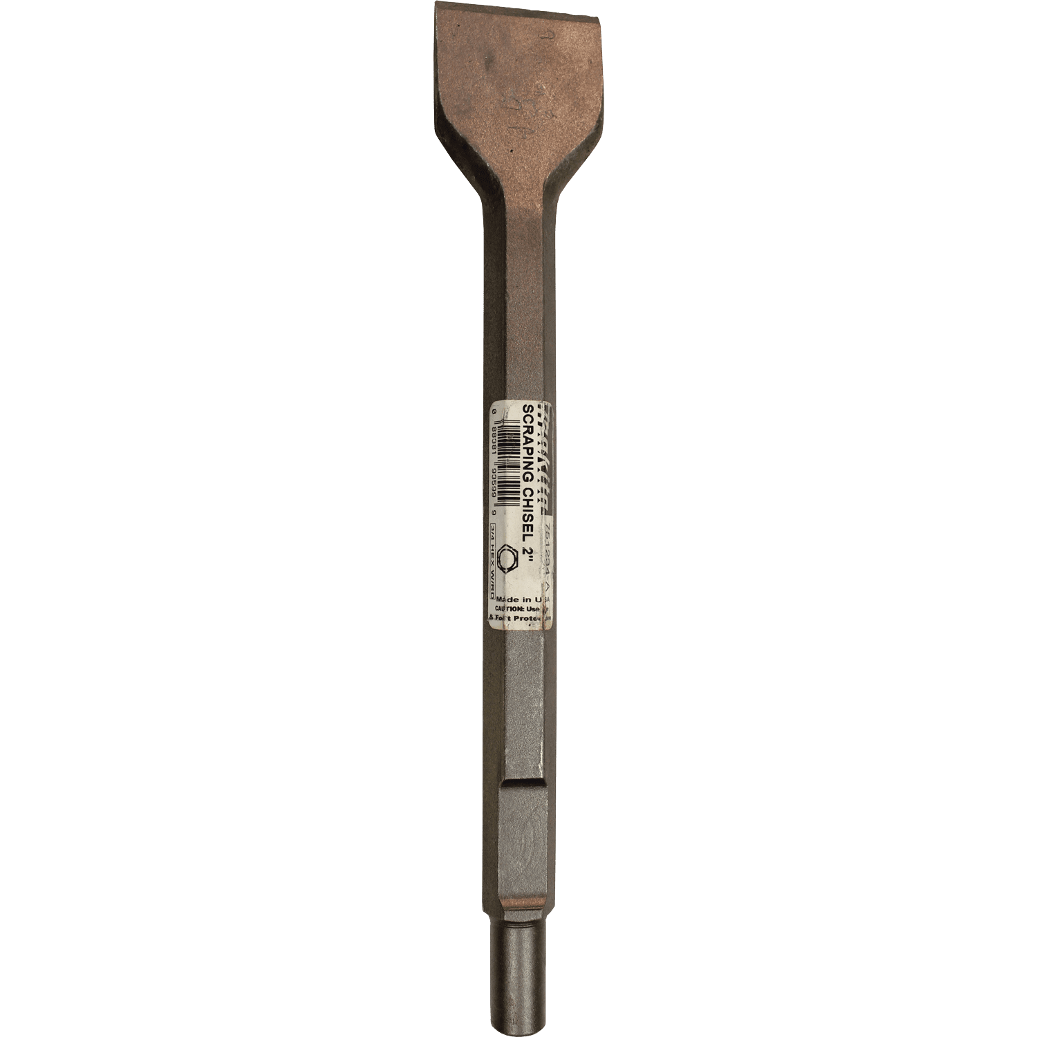 Picture of 2" x 12" Scraping Chisel, Spline or 3/4" hex - 21/32" round