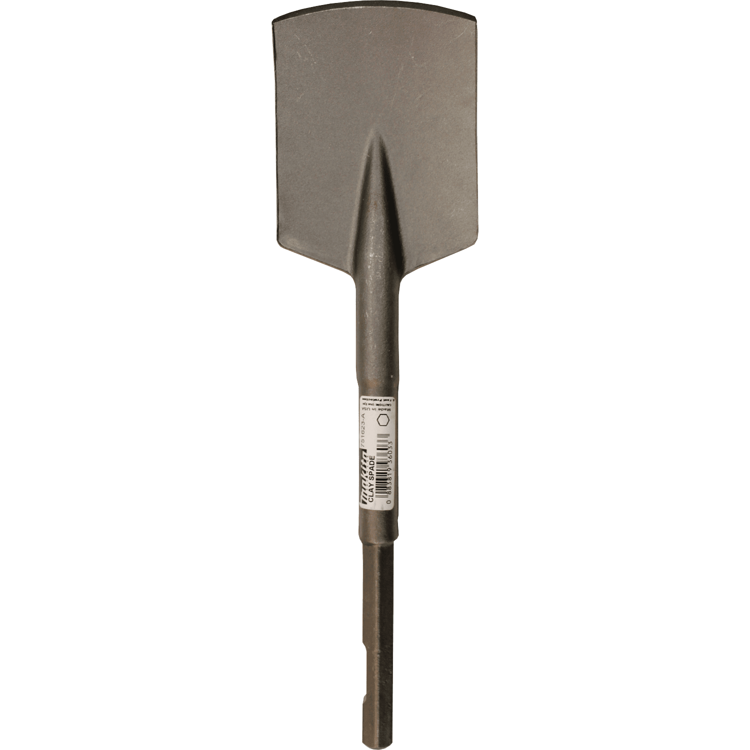 Picture of 4-1/2" x 17" Clay Spade, 3/4" Hex