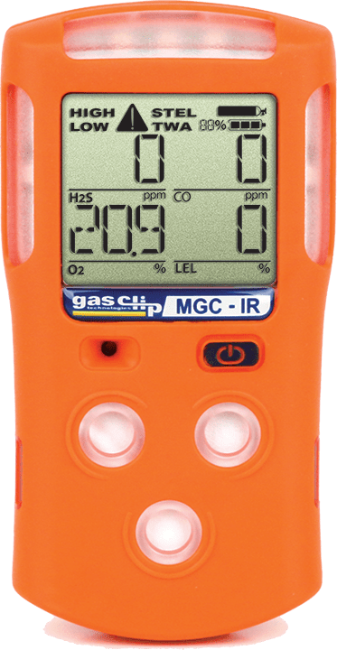 Picture of Gas Detector Gas 4 w/ Diffusion Gas Clip Technologies - H2S, CO, O2, LE