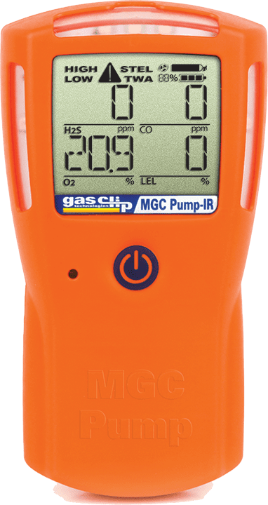 Picture of Gas Detector Gas 4 w/ Pump Gas Clip Technologies - H2S, CO, O2, LEL