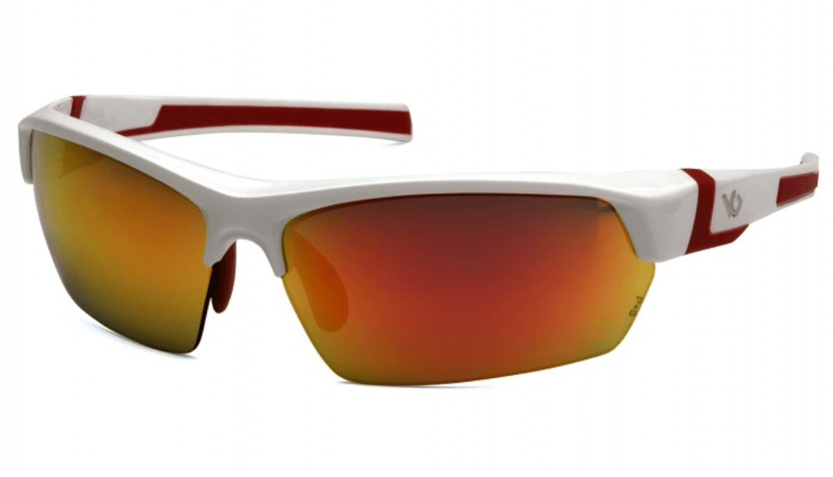 Picture of Safety Glasses Pyramex Tensaw Lens Red Frame White Anti-Fog Polarized