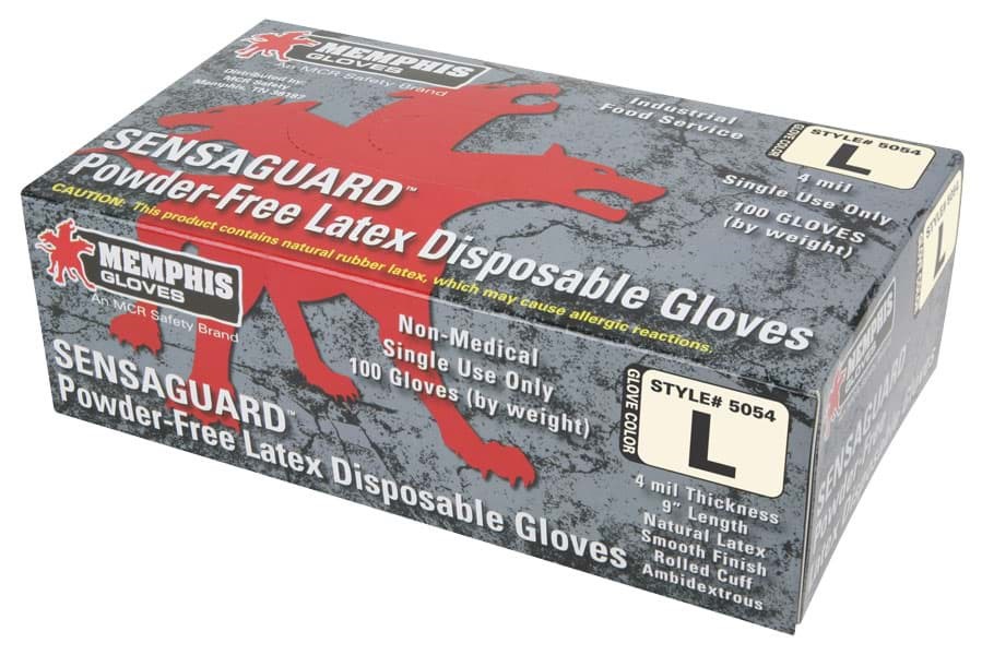 Picture of Disposable Chemical Glove Latex 5mil. Non-Powdered Textured – S